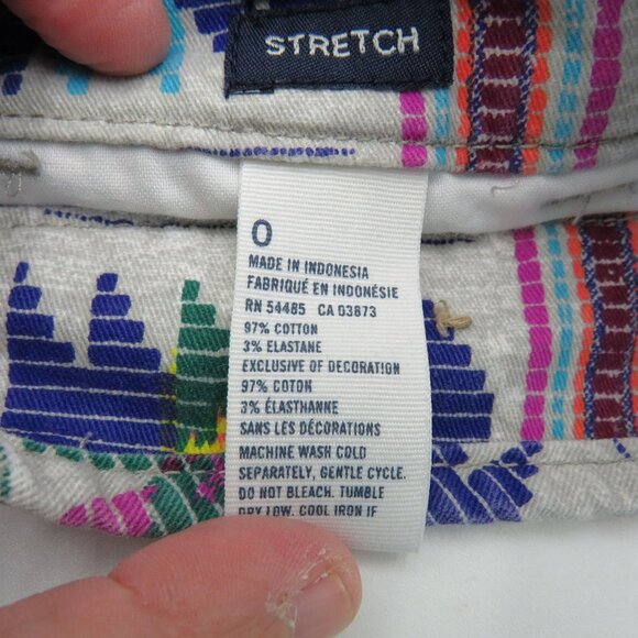 American Eagle Shorts Womens Size 0 Stretch Midi Shorts Aztec Print Short Booty - Picture 5 of 10